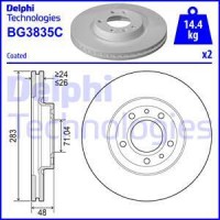 Delphi BG3835C - DELPHI PEUGEOT гальмівний диск передн.407 04-