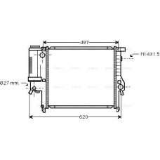 Ava Quality Cooling BW2124 - AVA BMW радіатор охолодження двиг. 3 E36 316 i 93-98. 3 Compact E36 316 i 99-00