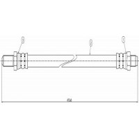 CAVO C800 655A - CAVO FIAT шланг гальмівний передн. ALFA 33 -90