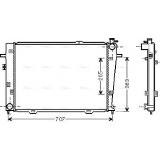 Ava Quality Cooling HY2126 - Радиатор охлаждения двигателя HYUNDAI TUCSON 2005 2.0 CRDI-CRDI Ava