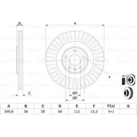 BOSCH 0986479E41 - BOSCH диск гальм. задн. AUDI A6 20-