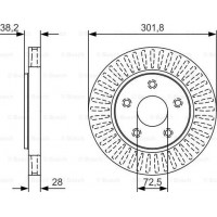 BOSCH 0986479U45 - BOSCH  гальмівний диск передн. CHRYSLER VOYAGER 00-