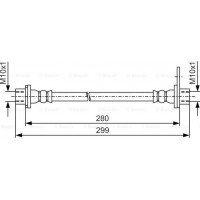 BOSCH 1987481441 - BOSCH PEUGEOT  шланг гальмівний задн. прав 4007  07-