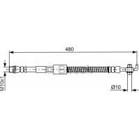 BOSCH 1987481687 - BOSCH шланг гальм. передн. прав. CITROEN C4  -17