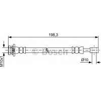 BOSCH 1987481630 - BOSCH SUZUKI шланг гальмівний задн. SX4 06- диск