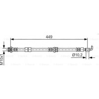 BOSCH 1987481722 - BOSCH шланг гальм. передн. MAZDA CX-7