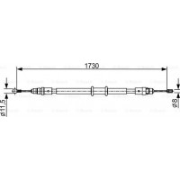 BOSCH 1987482549 - BOSCH RENAULT трос ручного гальма задній прав.-лів. Master 10-