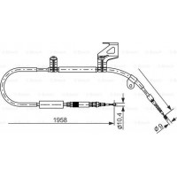 BOSCH 1987477604 - Тросовий привод, стоянкове гальмо