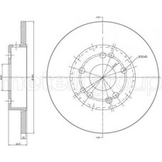 Cifam 800-124C - Гальмівний диск перед. S124-W124-C124 84-95 284x12