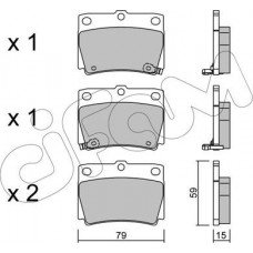 Cifam 822-484-0 - Комплект гальмівних накладок, дискове гальмо