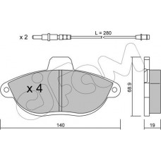 Cifam 822-105-0 - CIFAM FIAT Гальмівні колодки передн.Scudo.Citroen Jumpy.Peugeot 95-