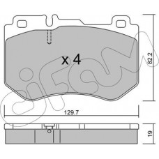 Cifam 822-1018-0 - Комплект гальмівних накладок, дискове гальмо