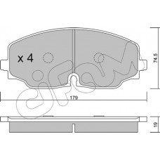 Cifam 822-1171-0 - Комплект гальмівних накладок, дискове гальмо