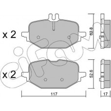 Cifam 822-1359-1 - Комплект гальмівних накладок, дискове гальмо