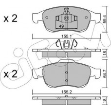 Cifam 822-817-0 - Комплект гальмівних накладок, дискове гальмо