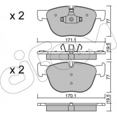 Cifam 822-770-0 - CIFAM BMW Тормозные колодки передн.X5 E70 07-.F15.85 13-.X 6 E71 08-.F16.86 14-