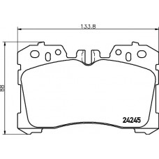 HELLA PAGID 8DB 355 006-661 - Комплект гальмівних накладок, дискове гальмо