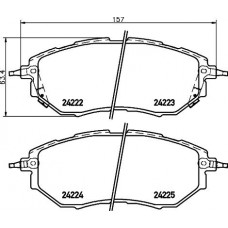 HELLA PAGID 8DB 355 012-031 - HELLA SUBARU колодки гальмівні передн.дискові Legacy. Outback. Tribeca 05-