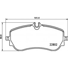 HELLA PAGID 8DB 355 037-751 - HELLA VW гальмівні колодки передн. AMAROK 10-. CRAFTER 2.0 TDI 16-