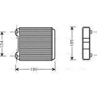 Ava Quality Cooling AI6183 - AVA AUDI Радіатор опалення A8 D2 2.5 TDI 97-. A8 D2 2.8 94-. A8 D2 3.3 TDI quattro 00-. 3.7 95-