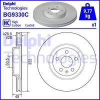 Delphi BG9330C - DELPHI диск гальм. передн. VOLVO S60 II 20-