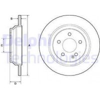Delphi BG4811C - DELPHI DB гальмівний диск задн.лакир.! Vito 14-