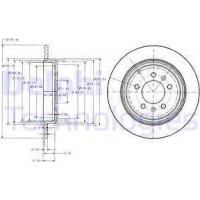 Delphi BG2573 - DELPHI PEUGEOT диск гальмівний задній 605 290X10