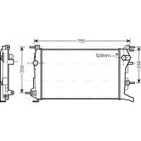 Ava Quality Cooling RTA2460 - Радиатор охлаждения двигателя RENAULT FLUENCE 2010- Ava