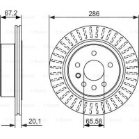 BOSCH 0986479394 - BOSCH диск гальм. задн. OPEL OMEGA B