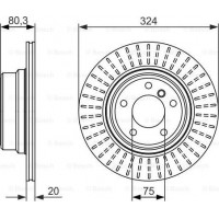 BOSCH 0986479350 - BOSCH BMW диск гальмівний задній E53