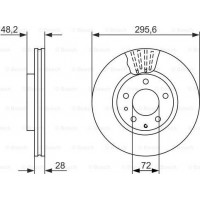 BOSCH 0986479758 - BOSCH гальмівний диск. передн. MAZDA CX-7