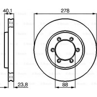 BOSCH 0986478967 - BOSCH SSangYong диск гальмівний передній Rexton. Korando 27823.8