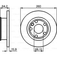 BOSCH 0986478547 - a_Диск гальмівний VW California. Caravelle. Multivan. Transporter T4 F