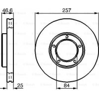 BOSCH 0986478397 - BOSCH томозной диск передн. TOYOTA HIACE II -06