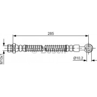 BOSCH 1987481645 - BOSCH  HYUNDAI шланг гальмівний передн. i10