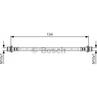BOSCH 1987481637 - BOSCH шланг гальм. задн. TOYOTA  AURIS -12