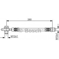 BOSCH 1987481082 - BOSCH AUDI шланг гальмівний задн. A8 94-