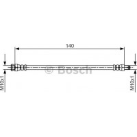 BOSCH 1987481706 - BOSCH FIAT шланг гальм. задн. внутрішній. Opel Corsa D.Punto 09-