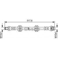 BOSCH 1987481731 - BOSCH шланг гальмівний задн. Freelander 06-14