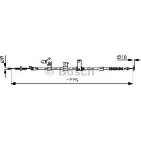 BOSCH 1987482347 - BOSCH трос ручного гальма лів.TOYOTA PRIUS -09