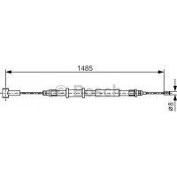 BOSCH 1987482214 - Тросовий привод, стоянкове гальмо