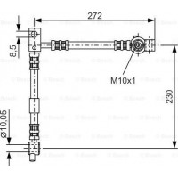 BOSCH 1987476361 - BOSCH NISSAN  шланг гальмівний прав. Primera 02-