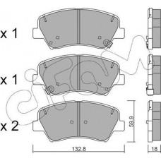 Cifam 822-944-0 - CIFAM KIA колодки гальмівні передні Ceed 13-. Carens 1.7CRDi 13-