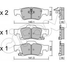 Cifam 822-928-0 - Комплект гальмівних накладок, дискове гальмо