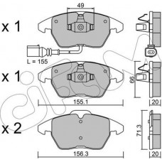 Cifam 822-548-0 - CIFAM VW Тормозные колодки передн. Audi A3 03-Golf V.Caddy III.TouranSkoda Octavia с датчиком