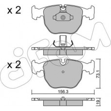 Cifam 822-559-0 - CIFAM BMW гальмівні колодки передн.5-serie E39. 7-serie E38. X5 E53