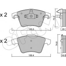 Cifam 822-552-3 - CIFAM VW гальмівні колодки передн.T5 1.9.2.5TDI 03- без датчик.