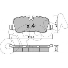 Cifam 822-694-0 - CIFAM LANDROVER Тормозные колодки задн.Range Rover Sport 05-.Discovery 04-