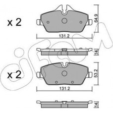 Cifam 822-664-2 - Комплект гальмівних накладок, дискове гальмо