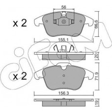 Cifam 822-675-0 - CIFAM FORD Гальмівні колодки передні GALAXY 1.6 10-. MONDEO 1.8 07-. LAND ROVER. VOLVO без датчику